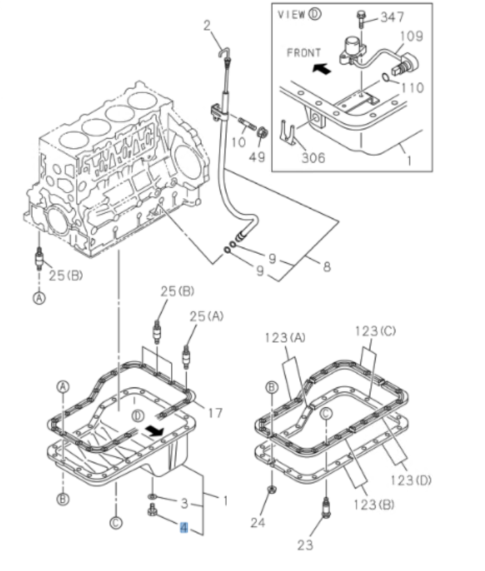 Plug Oil Drain For ISUZU NRR NPR NPR - HD 4HE1 4JJ1 4HK1 95 - 24 - GoTrucky