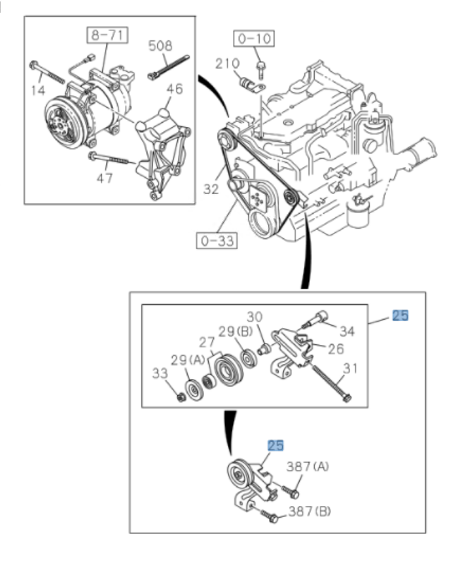 Pulley Assembly Idler Tensioner NPR NPR - HD NQR NRR 4HK1 5.2L 05 - 10 - GoTrucky