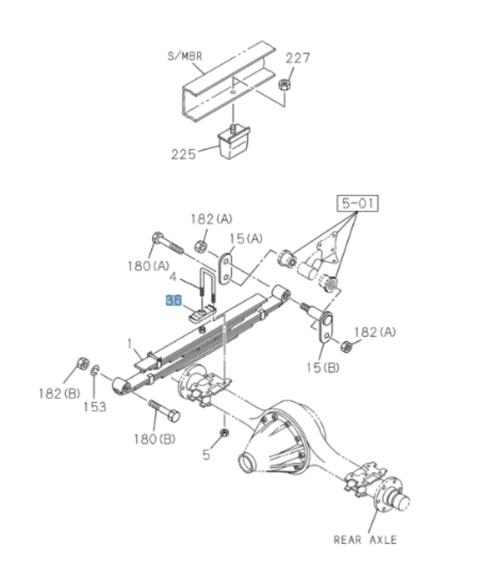 Seat U - Bolt Helper Rear Spring For ISUZU NRR NQR NPR - HD 98 - 24 - GoTrucky