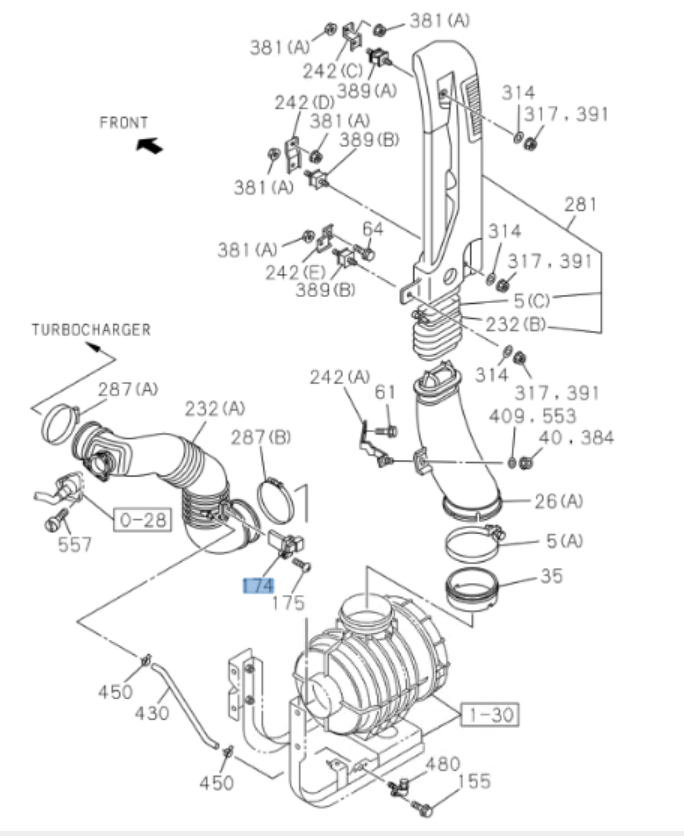 Sensor Mass Air Flow MAF for ISUZU NPR NQR NPR - HD NRR 4HK1 5.2L 04 - 10 - GoTrucky