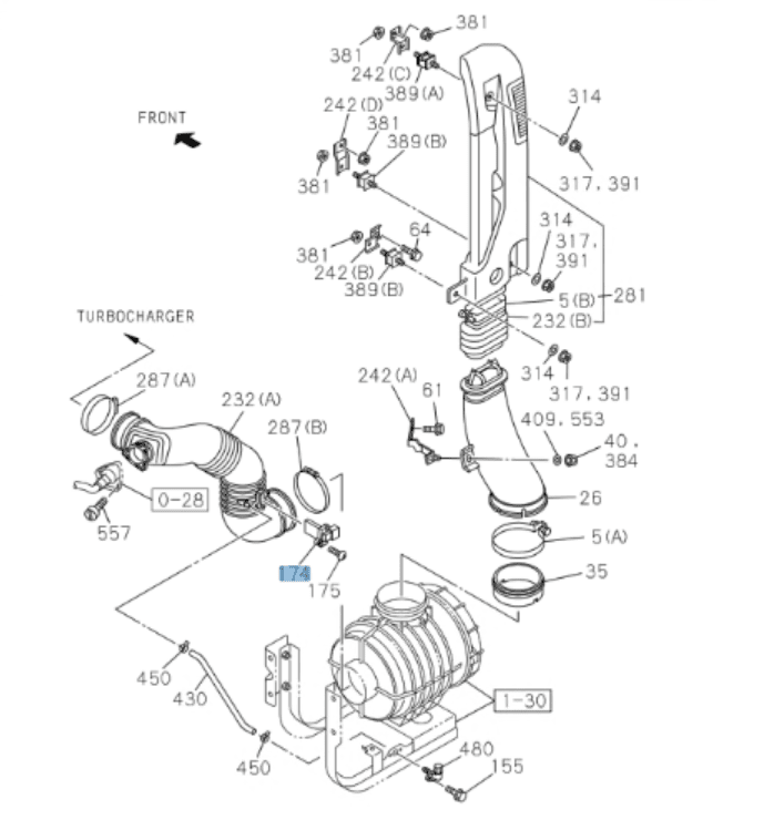 Sensor Mass Air Flow MAF for ISUZU NPR NQR NPR - HD NRR 4HK1 5.2L 2004 - 2010 OEM - GoTrucky