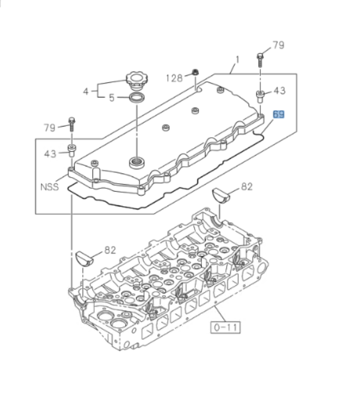 Set of Gasket Valve Cover Upper + Lower For ISUZU NRR NQR NPR - HD 4HK1 5.2L 04 - 10 - GoTrucky
