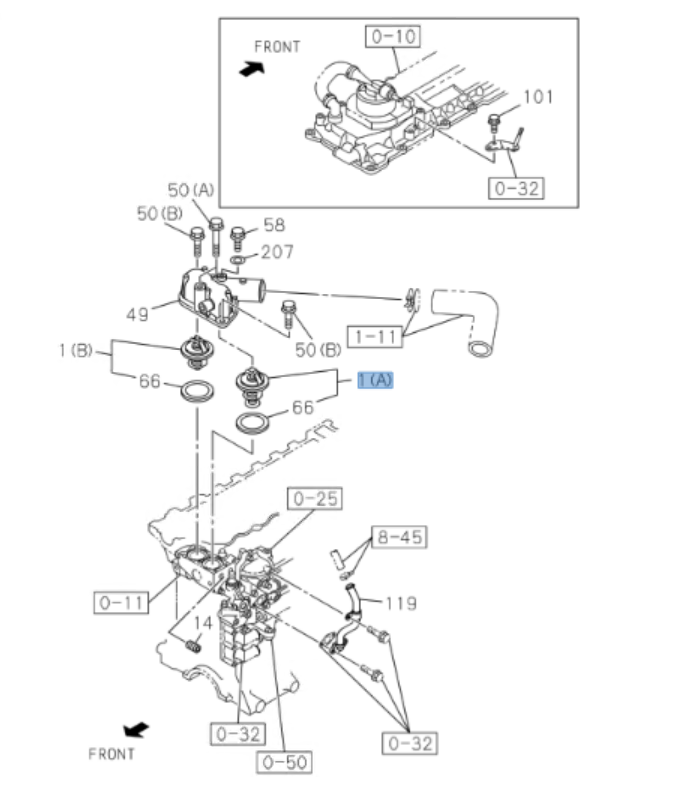 Thermostat Coolant 82℃ For ISUZU NPR NPR - HD NQR NRR 4HE1 4.8L 4HK1 5.2L 98 - 24 OEM - GoTrucky