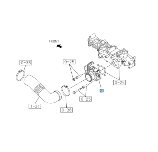 Throttle Control Valve Assembly For ISUZU NPR NPR - HD NQR NRR 4HK1 5.2L 2008 - 2010 OEM - GoTrucky