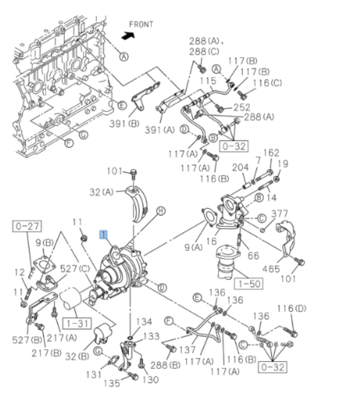 Turbocharger For ISUZU NQR NRR NPR - HD 4HK1 5.2L 17 - 21 - GoTrucky