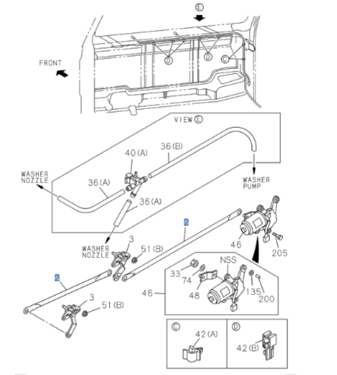 Wiper Link Set Left + Right + Pivot Assembly For ISUZU NRR NPR NPR - HD NQR 94 - 07 - GoTrucky
