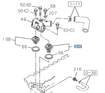 2x Coolant Thermostat 85℃ + 82℃ For ISUZU NPR NQR 4HK1 5.2L 98 - 24 - GoTrucky