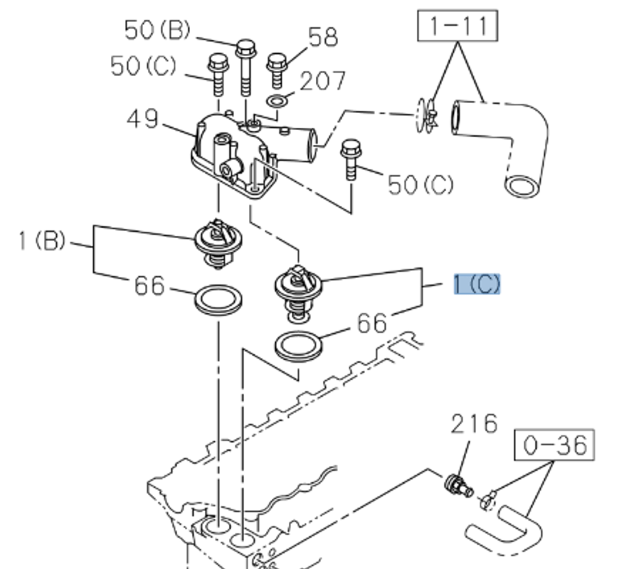 2x Coolant Thermostat 85℃ + 82℃ For ISUZU NPR NQR 4HK1 5.2L 98 - 24 - GoTrucky