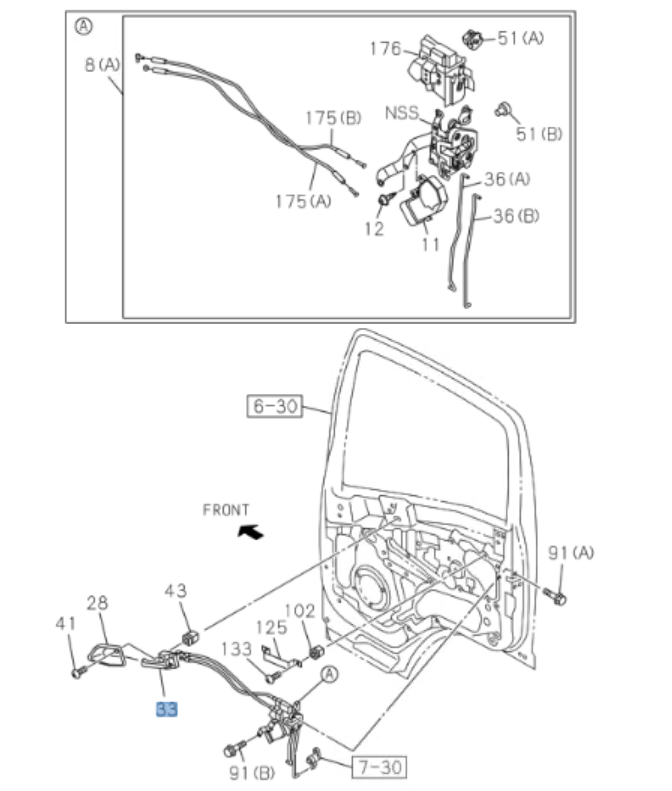 2x Door Handle Right + Left Inner For ISUZU NRR NPR NPR - HD NQR 08 - 24 - GoTrucky