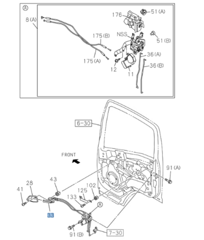 2x Door Handle Right + Left Inner For ISUZU NRR NPR NPR - HD NQR 08 - 24 - GoTrucky