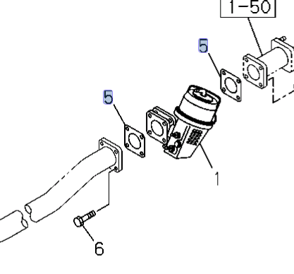 2x Exhaust Brake Manifold Gasket for ISUZU NRR NPR NPR - HD NQR 4HE1 4HK1 - GoTrucky