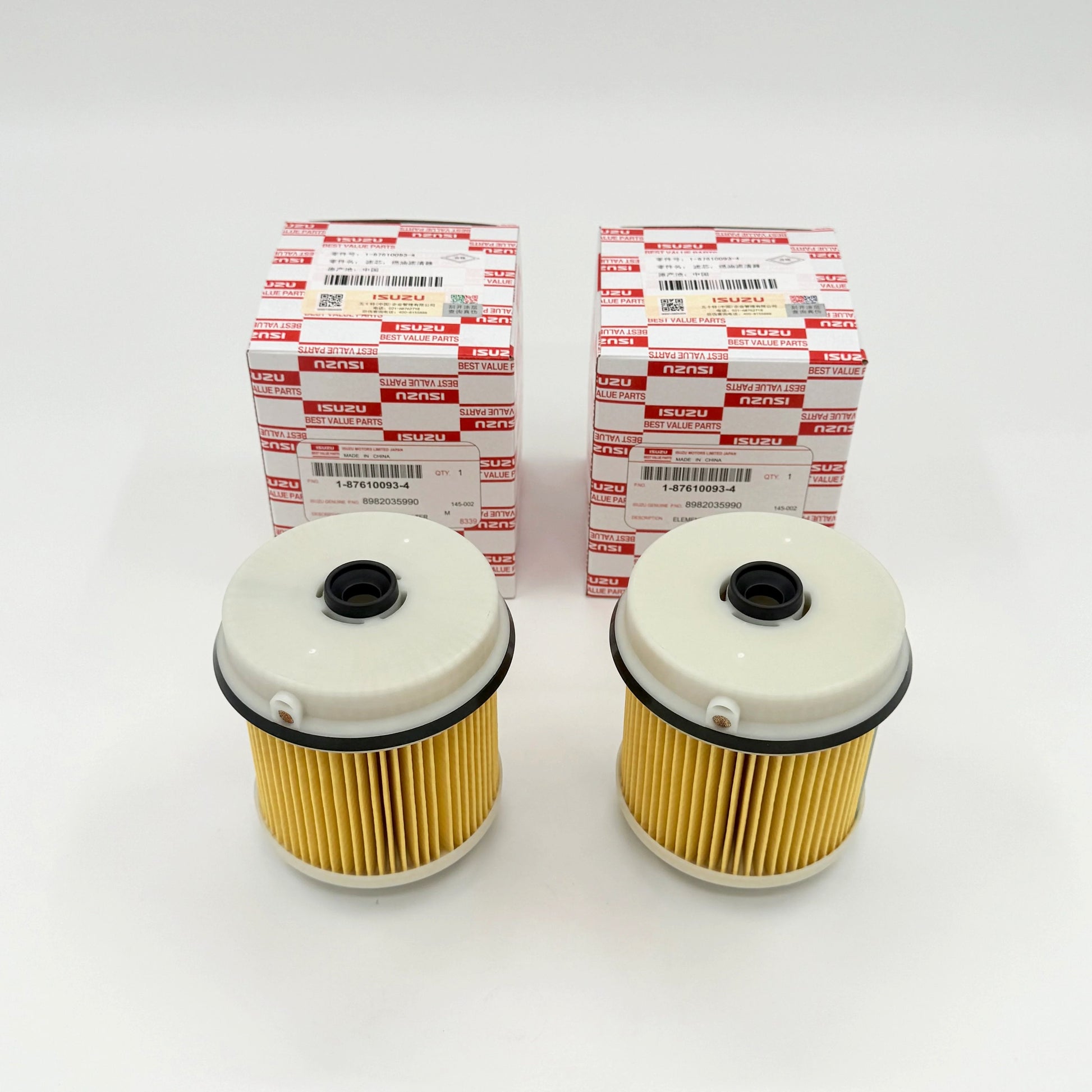 2x Fuel Filter Element OEM for ISUZU NPR NQR NPR - HD 4JJ1 3.0 4HK1 5.2L 07 - 19 - GoTrucky
