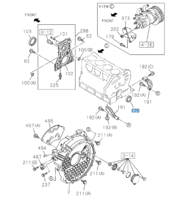 2x Oil Seal Crankshaft Rear + Front For Isuzu NRR NQR NPR NPR - HD 4HE1 4.8L 4HK1 5.2L 98 - 25 - GoTrucky
