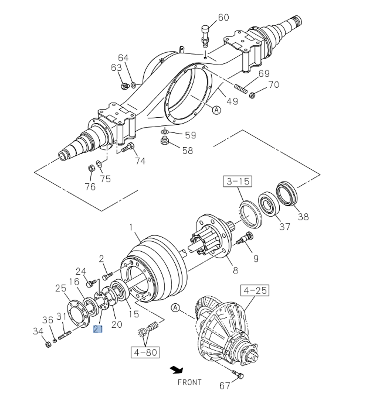 2x Washer Lock Rear Hub Bearing for ISUZU NRR NPR NPR - HD NQR 98 - 25 - GoTrucky