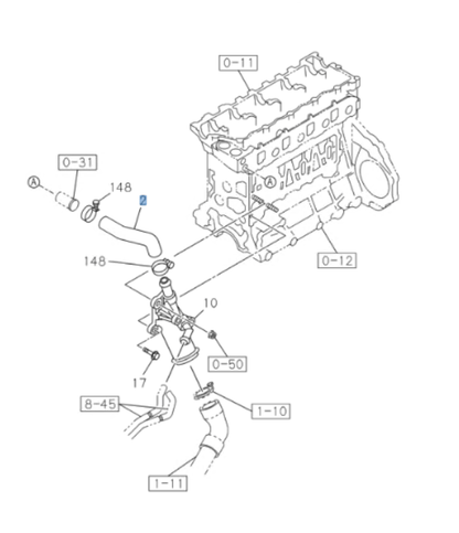 3x Hose IN OUT ByPass Water For Isuzu NRR NPR NPR - HD NQR 4HK1 5.2L 07 - 10 - GoTrucky