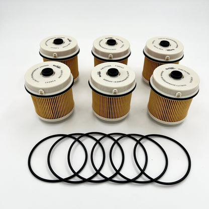 6x Fuel Filter Element for ISUZU NPR NQR NPR - HD 4JJ1 3,0 4HK1 5,2L 07 - 24 - GoTrucky
