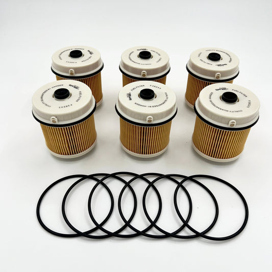 6x Fuel Filter Element for ISUZU NPR NQR NPR - HD 4JJ1 3,0 4HK1 5,2L 07 - 24 - GoTrucky