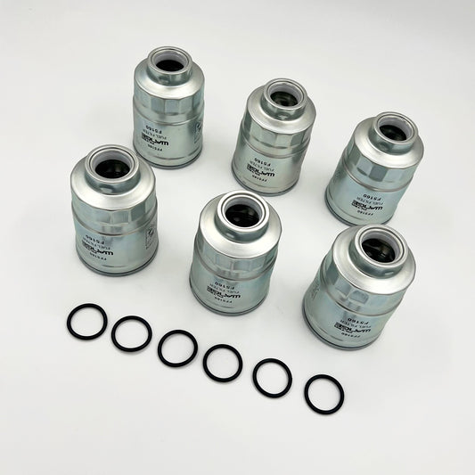 6x Fuel Filter Element For ISUZU NRR NQR NPR NPR - HD 4JJ1 3.0L 4HK1 5.2L 05 - 22 - GoTrucky