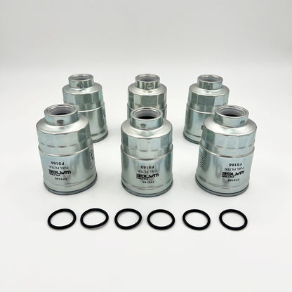 6x Fuel Filter Element For ISUZU NRR NQR NPR NPR - HD 4JJ1 3.0L 4HK1 5.2L 05 - 22 - GoTrucky