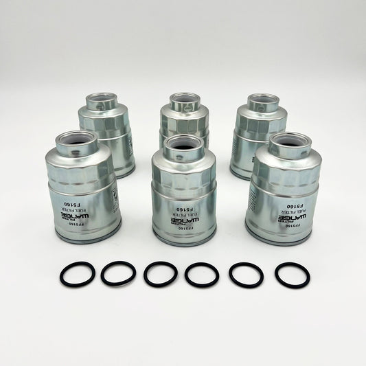 6x Fuel Filter Element For ISUZU NRR NQR NPR NPR - HD 4JJ1 3.0L 4HK1 5.2L 05 - 22 - GoTrucky