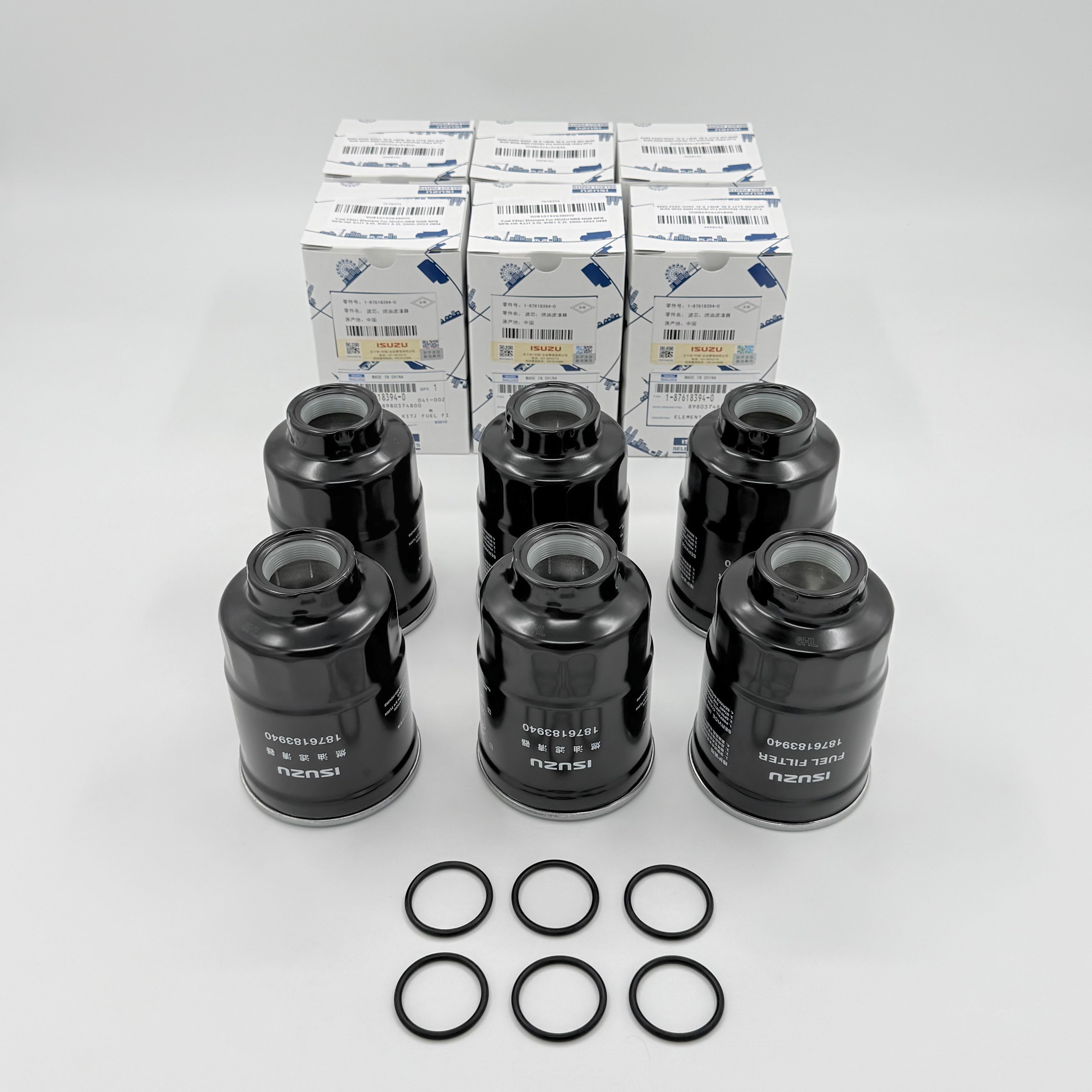 6x Fuel Filter Element For ISUZU NRR NQR NPR NPR-HD 4JJ1 3.0L 4HK1 5.2L 2005-2022 OEM - GoTrucky