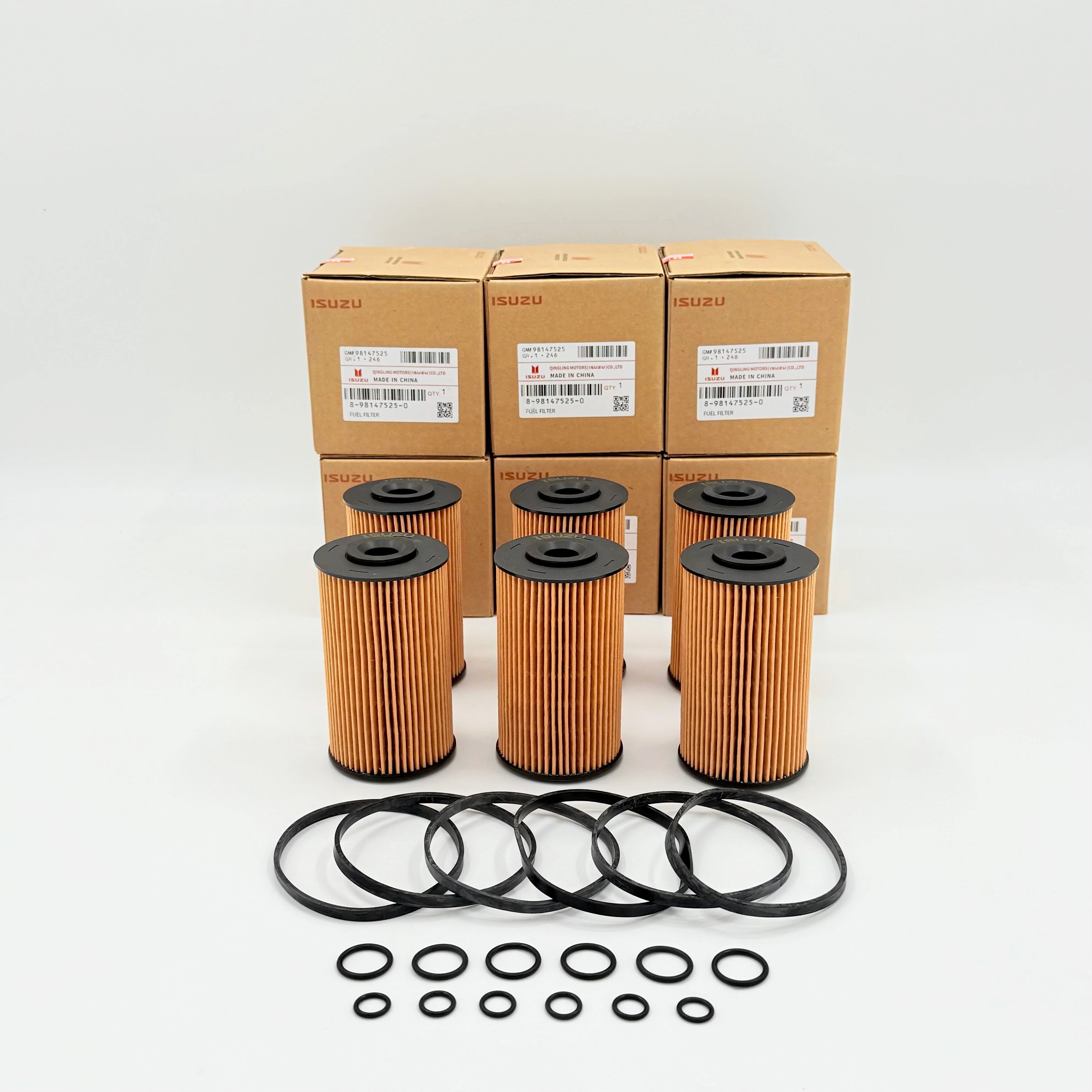 6x Fuel Filter Element Kit For Isuzu NPR NQR NPR - HD 4HK1 5.2L 10 - 25 OEM - GoTrucky