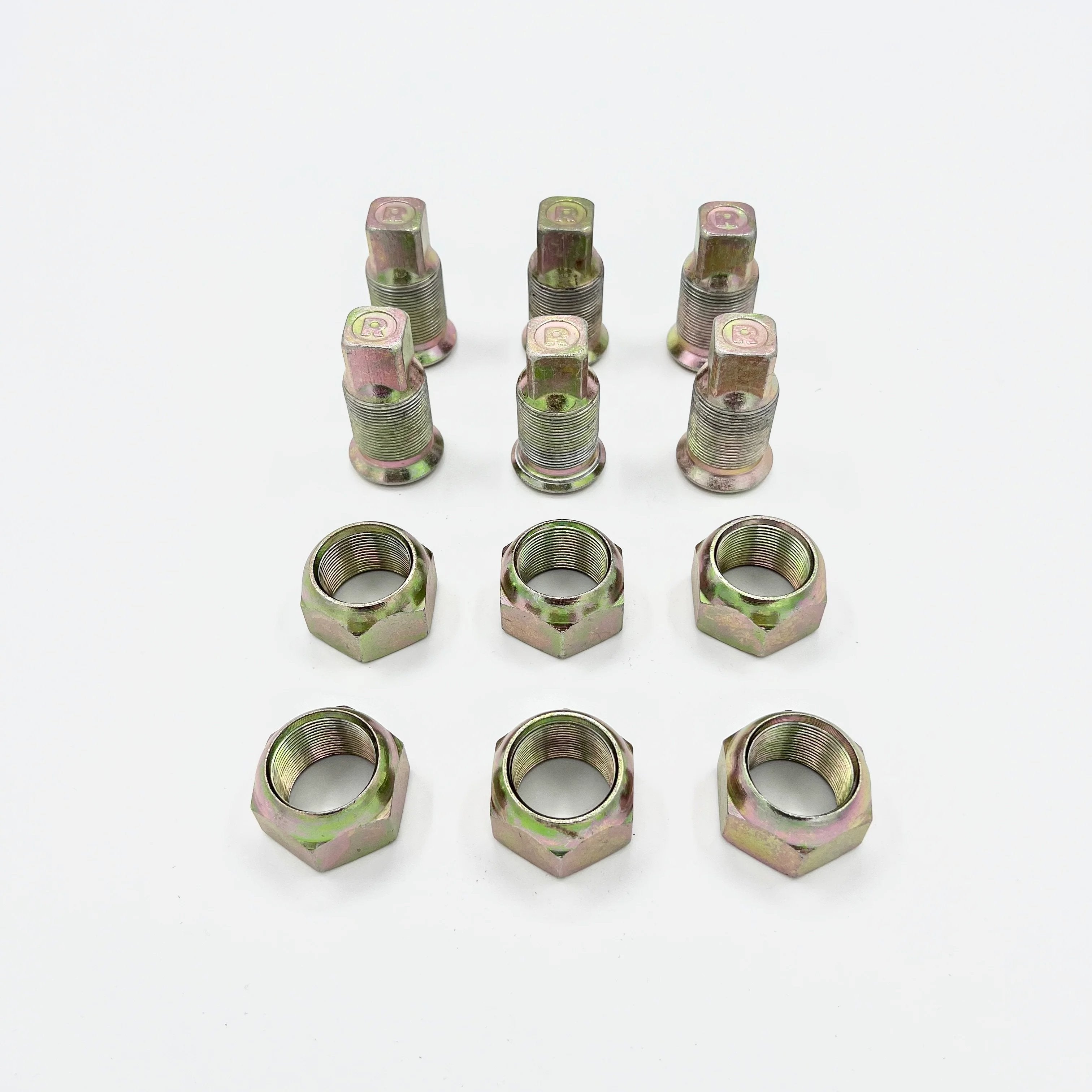 6x Wheel Nut Set Inner + Outer Rear Right Passenger Side for ISUZU NPR NQR NPR - HD NRR 98 - 25 - GoTrucky