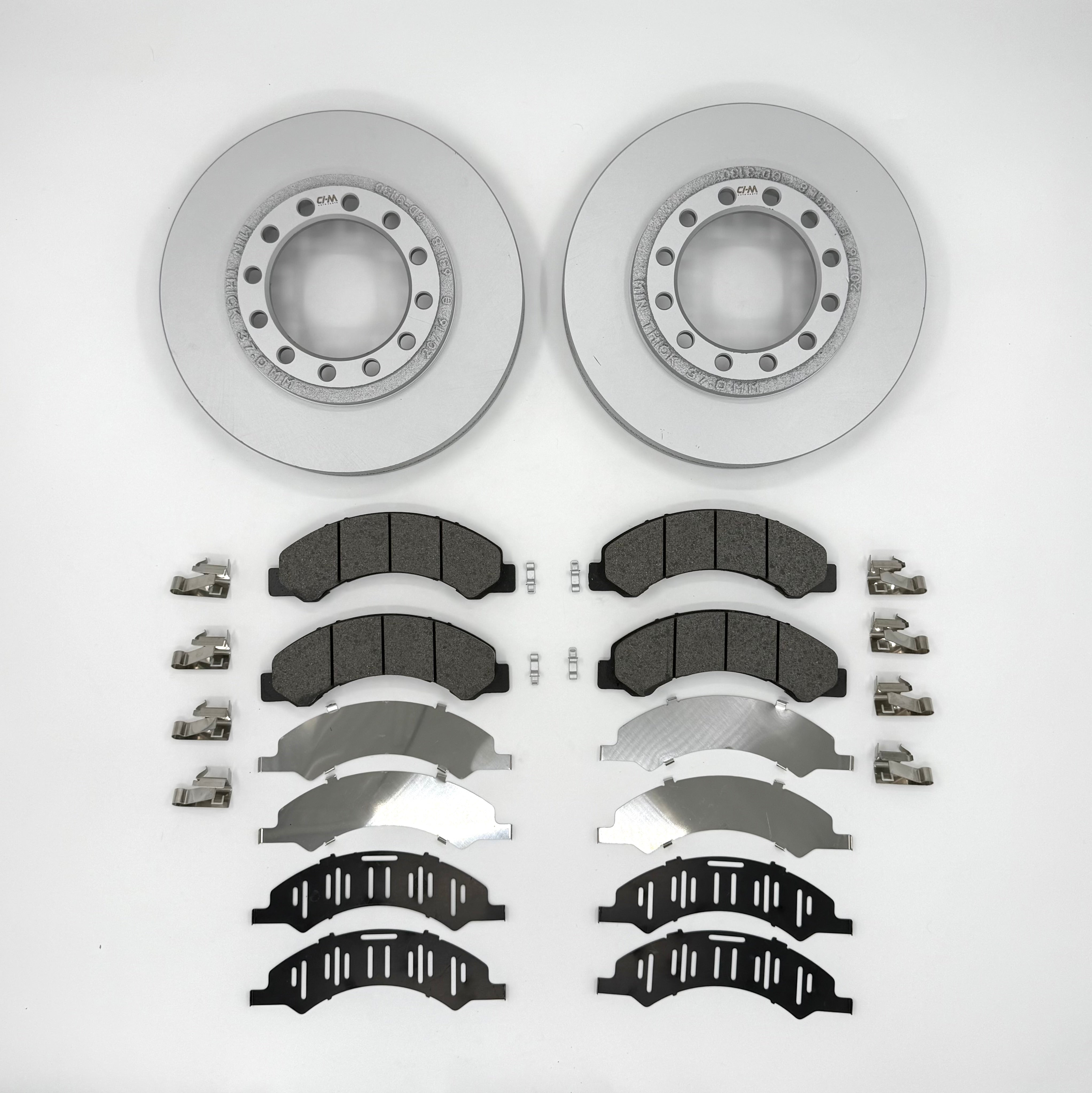 Brake Pads + 2x Rotor Front For Isuzu NPR NPR-HD NPR-XD WHEEL 16' 4HE1 4.8L 4JJ1 3.0L 4HK1 5.2L GAS 1998-2025