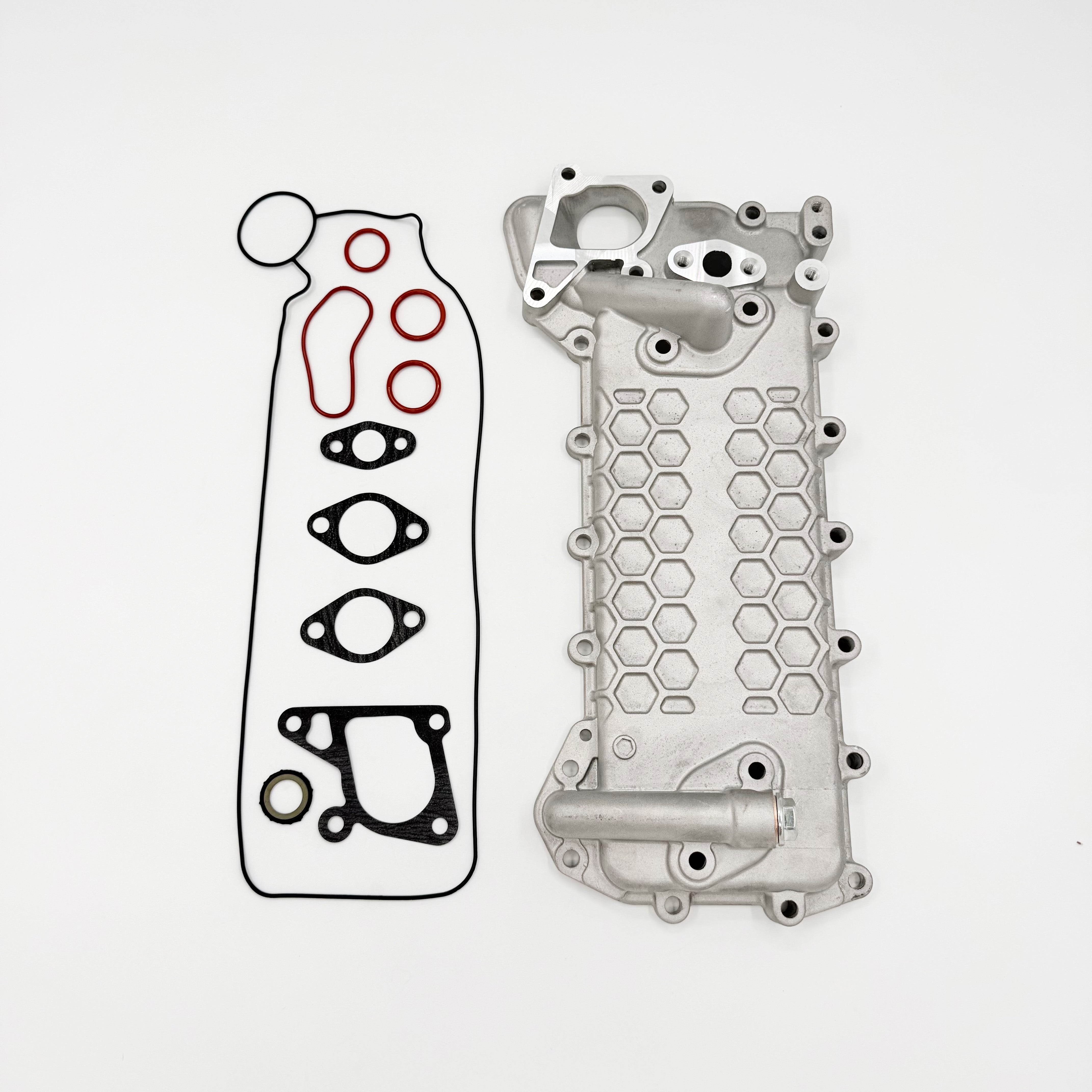 Oil Cooler Cover + Gaskets For Isuzu NRR NQR NPR-HD NPR 4HE1 4.8L 1998-2004