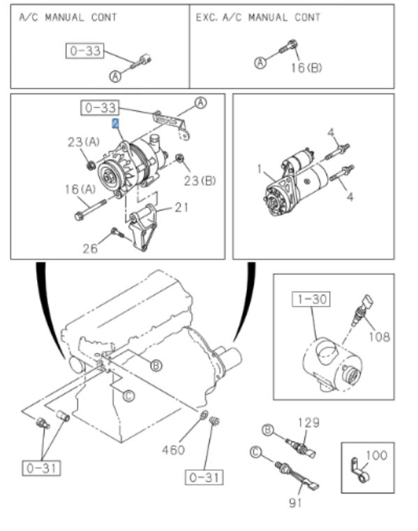 Alternator For Isuzu 12V 110 Amp NQR NPR - HD NPR 4HE1 4.8L 4HK1 5.2L 02 - 07 - GoTrucky