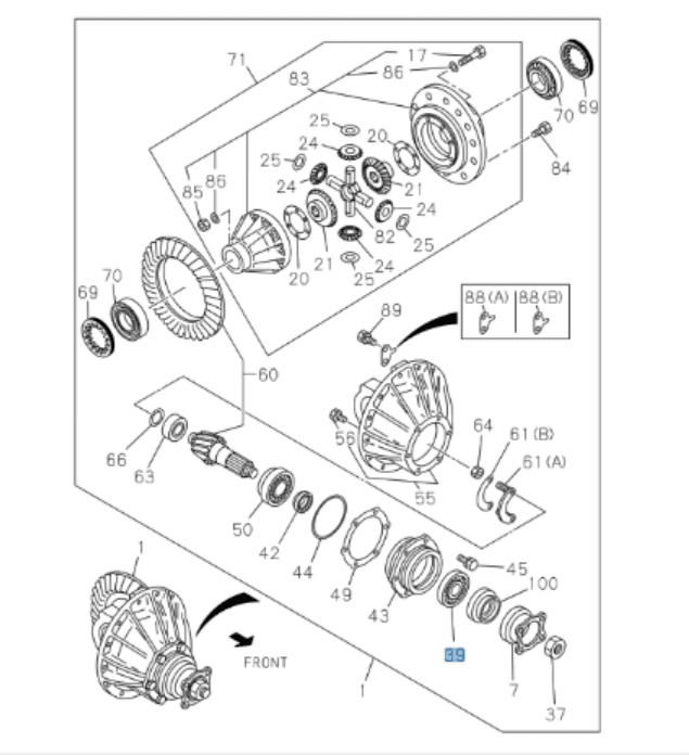 Bearing Final Pinion For Isuzu NRR NPR NQR 1998 - 2026 4HK1 5.2L 4JJ1 3.0L 30309D - GoTrucky