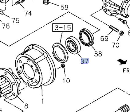 Bearing Hub Rear Wheel Axle Inner for ISUZU NPR NPR - HD NQR 98 - 24 LTLT - GoTrucky