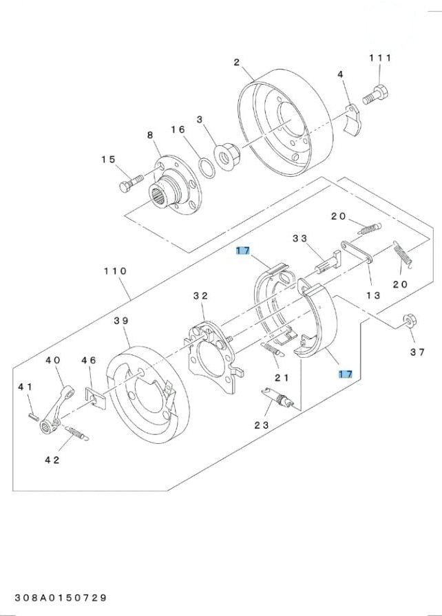 Brake Shoe Set Parking + Repair Kit For Isuzu NPR-HD NQR NRR NPR 4HE1 4.8L M/T MXA5 MSA5 A/T 1994-2004 4JJ1 3.0L 2011-2019 - GoTrucky