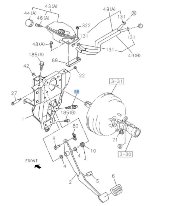 Brake Stop Light Switch for ISUZU NPR NPR - HD NQR 4BD2 4HE1 4HK1 94 - 16 - GoTrucky