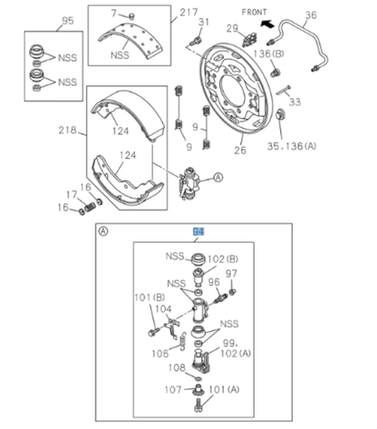 Brake Wheel Cylinder Rear 1 - 5/16" (RIGHT REAR) FOR ISUZU NQR NRR NPR NPR - HD 2003 - 2021 - GoTrucky