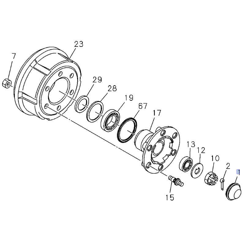Cap Hub Front Axle For ISUZU NRR NPR NPR - HD NQR 94 - 24 - GoTrucky