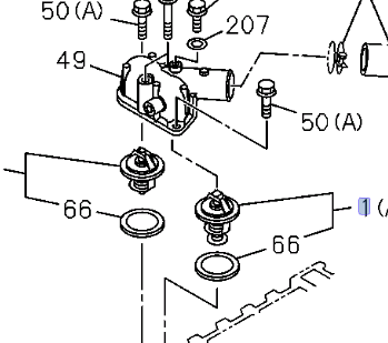 Coolant Thermostat 82℃ For Isuzu NPR NPR - HD NQR NRR 4HE1 4.8L 4HK1 5.2L 98 - 24 - GoTrucky