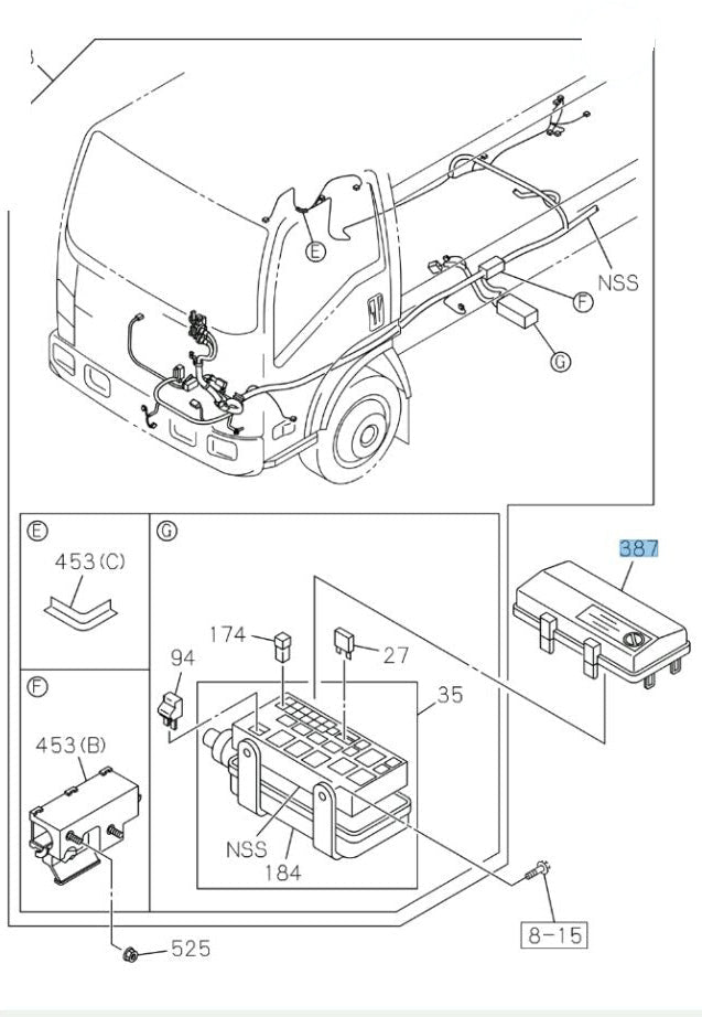 Cover Fuse Relay Box For ISUZU NPR NQR NRR NPR-HD 4JJ1 3.0L 4HK1 5.2L 07-26 - GoTrucky