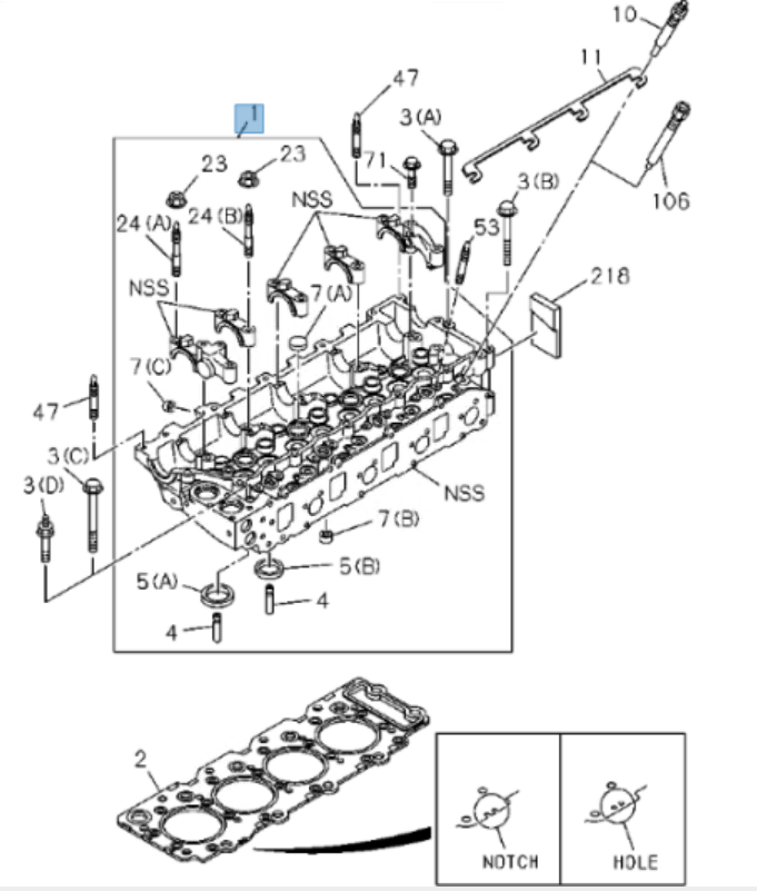 Cylinder Head For Isuzu NPR NPR - HD NQR 4HE1 4.8L 98 - 04 - GoTrucky