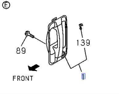 Door Handle Passenger Side Right Outside for ISUZU NRR NPR NPR - HD NQR 08 - 25 - GoTrucky