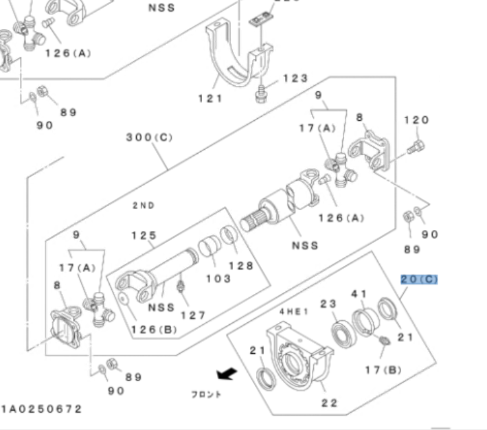 Driveshaft Center Bearing for ISUZU NRR NPR NPR - HD NQR 4HE1 4HK1 MZZ6 98 - 05 - GoTrucky