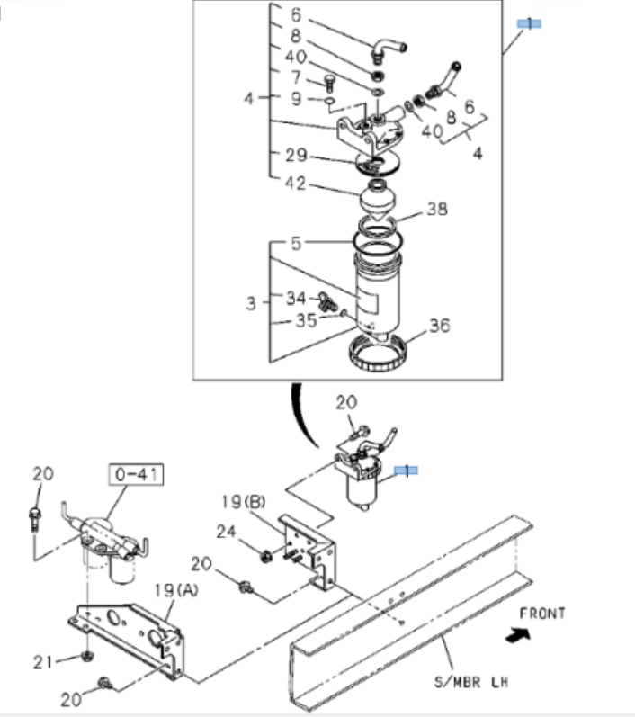 Fuel Water SEDIMENTER SEPARATOR For ISUZU NPR NPR - HD NQR 4HE1 4.8L 98 - 04 - GoTrucky