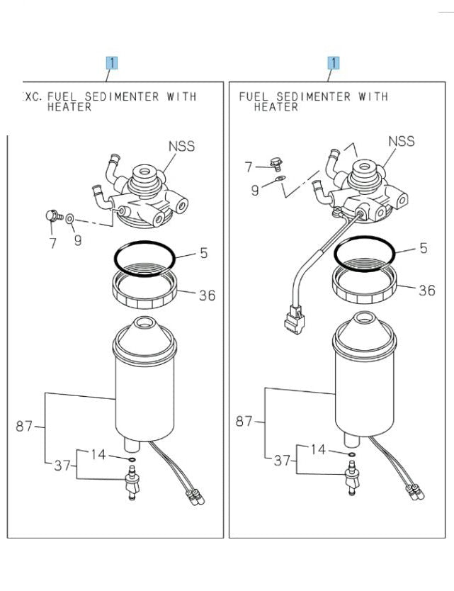 Fuel Water SEDIMENTER SEPARATOR For ISUZU NPR NQR 4HG1 4.6L - GoTrucky