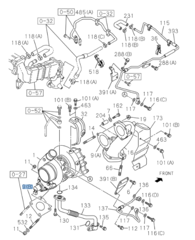 Gasket Turbocharger to Exhaust Duct For Isuzu NPR - HD NQR NPR 4HK1 5.2L 07 - 24 - GoTrucky