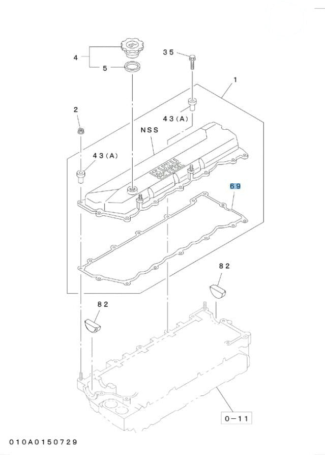 Gasket Valve Cover + 2 Plug For Isuzu NPR NPR-HD NQR 4HF1 4.3L 4HG1T 4.6L 4HE1 4.8L 98-15 - GoTrucky