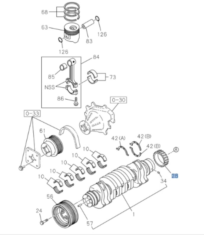 Gear Crankshaft For ISUZU NPR NQR NPR - HD NRR 4HE1 4.8L 4HK1 5.2L 99 - 24 - GoTrucky
