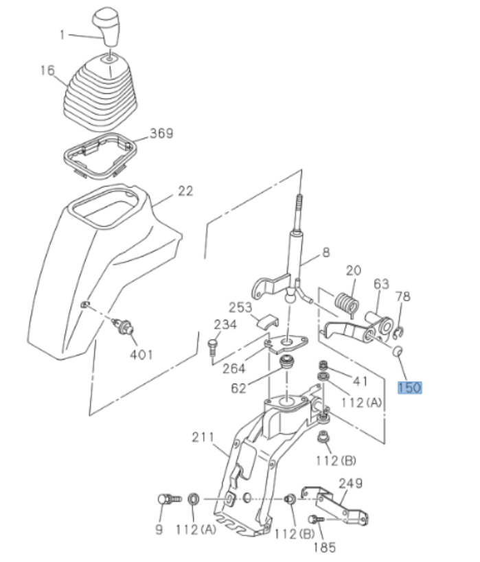 Gear Shift Select Lever Repair Kit for ISUZU NPR NQR NPR - HD 94 - 13 - GoTrucky