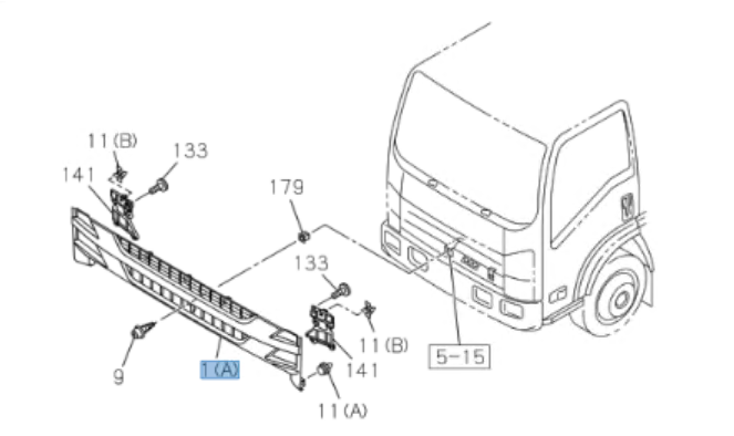 Grille Front for ISUZU NPR NQR NRR NPR - HD 4HK1 5.2L 15 - 23 - GoTrucky