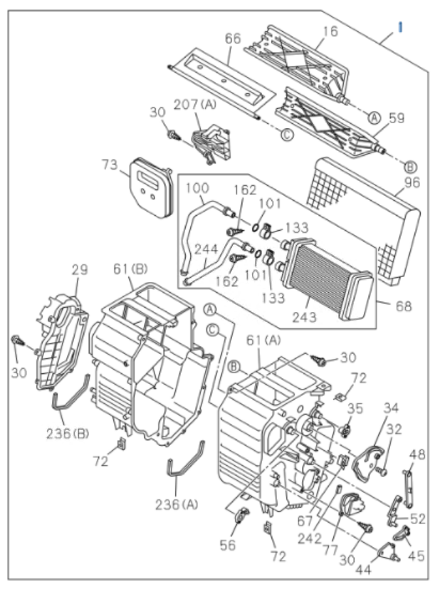 Heater Unit Box + Core for ISUZU NRR NPR NPR - HD NQR 4HK1 5.2L 4JJ1 3.0L 07 - 24 - GoTrucky