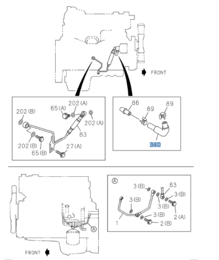 Hose Alternator Vac Pump For ISUZU NRR NPR NPR - HD NQR 4HE1 4.8L 4HK1 5.2L 98 - 07 - GoTrucky